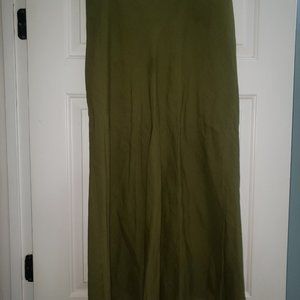 Pea Green Midi Skirt